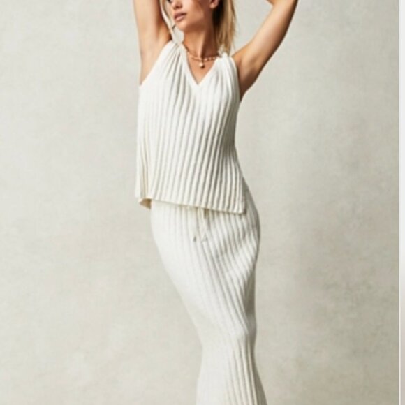 NWOT Free People Veda Sweater Set Ivory Size Small - Picture 1 of 8
